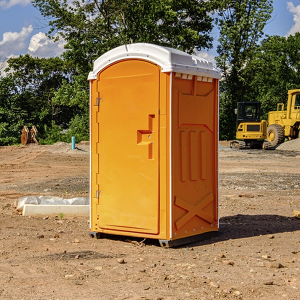 can i customize the exterior of the portable toilets with my event logo or branding in Anchorville MI